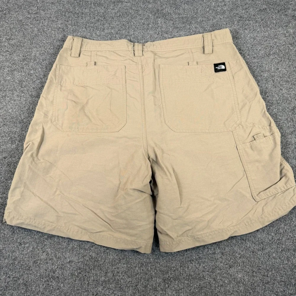 The North Face Mens Khaki Nylon Hiking Utility Shorts Tan Size 36 V608546 #2298‎